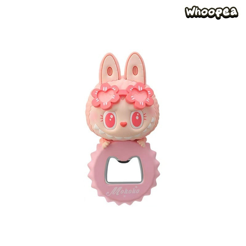 Labubu The Monsters Jump Into Summer Series Bottle Opener Fridge Magnet