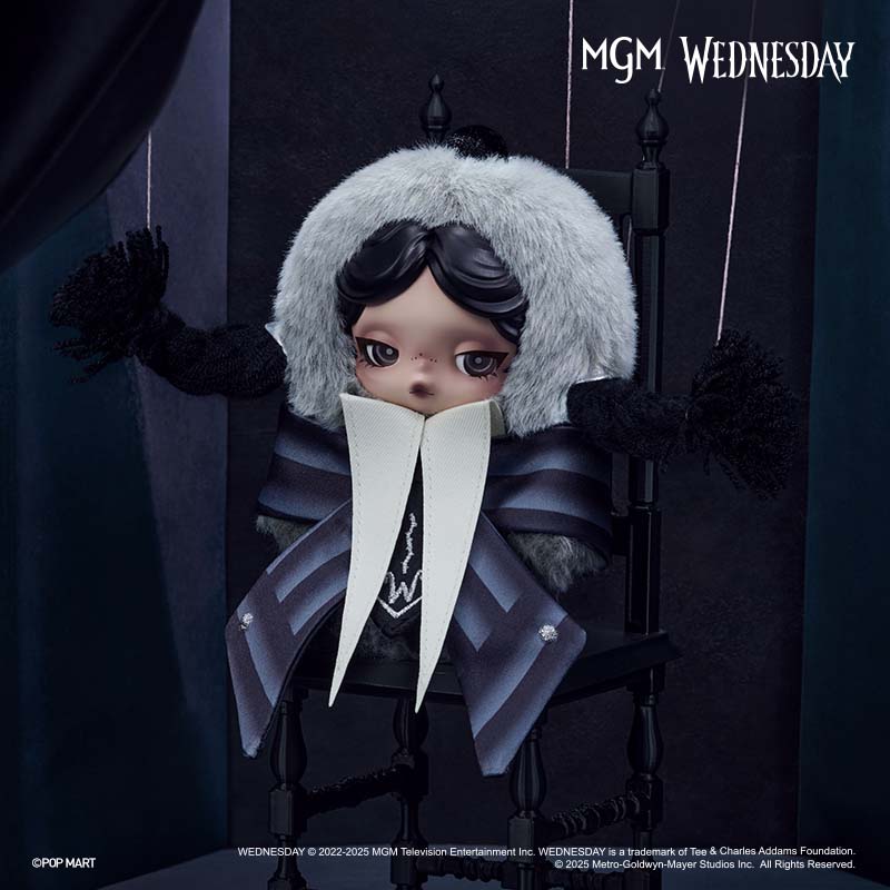 SKULLPANDA × Wednesday Plush (Nevermore Academy Uniform Version)