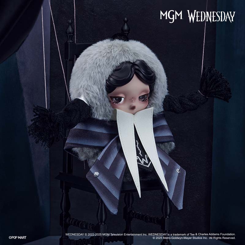 SKULLPANDA × Wednesday Plush (Nevermore Academy Uniform Version)