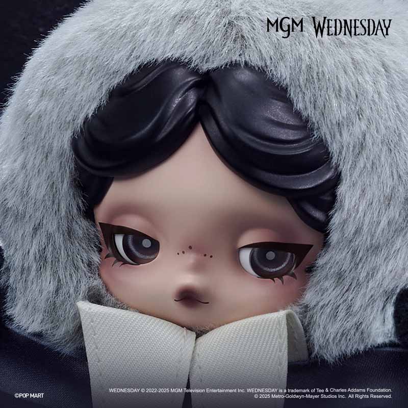 SKULLPANDA × Wednesday Plush (Nevermore Academy Uniform Version)