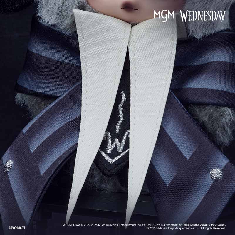 SKULLPANDA × Wednesday Plush (Nevermore Academy Uniform Version)