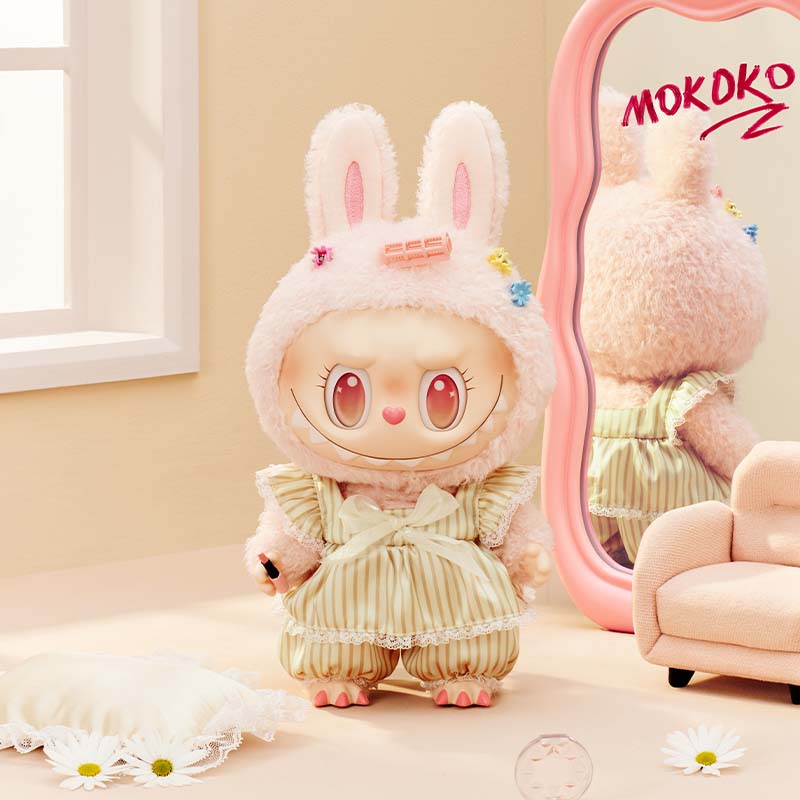 Mokoko Wake Up Spring Mokoko Series Vinyl Face Plush Gift Set, 33cm in Height