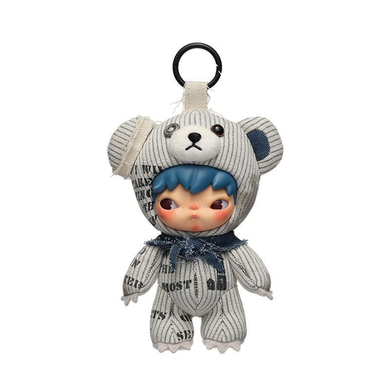 POP MART Hirono Freedom Island Series Plush Doll Hanging Card, UK Exclusive