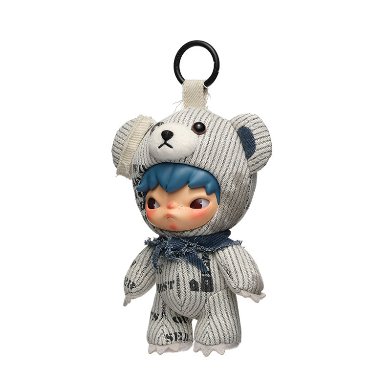 POP MART Hirono Freedom Island Series Plush Doll Hanging Card, UK Exclusive