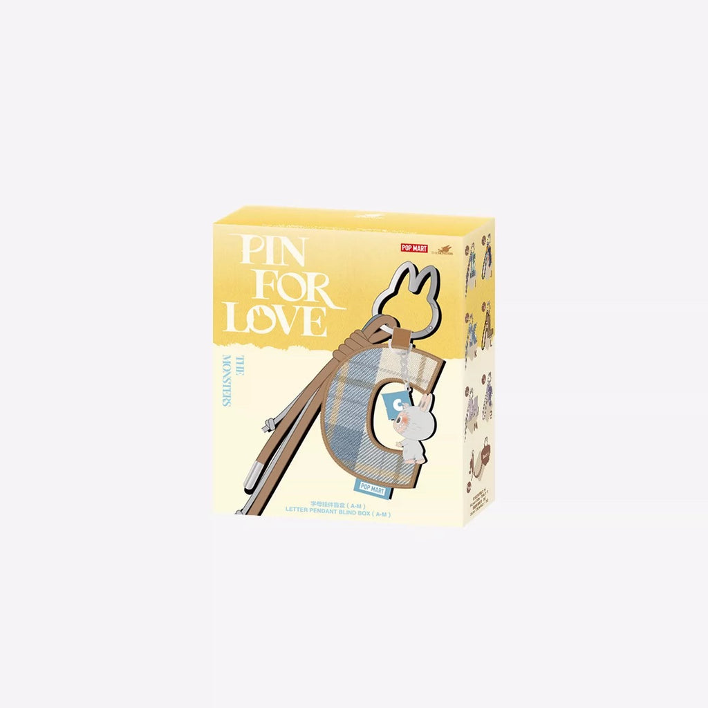 THE MONSTERS Labubu Pin for Love Series- Letter Pendant Blind Box