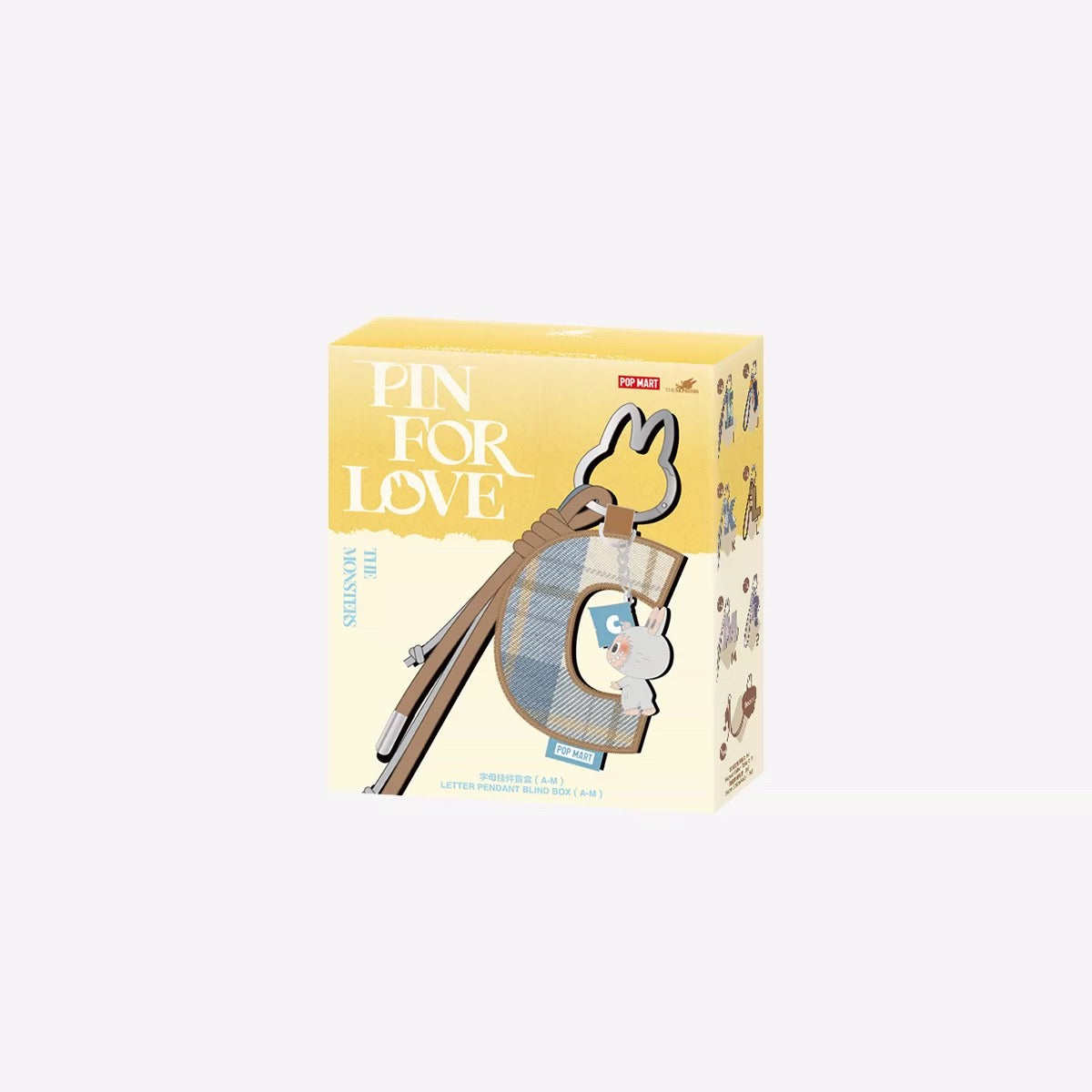 THE MONSTERS Labubu Pin for Love Series- Letter Pendant Blind Box